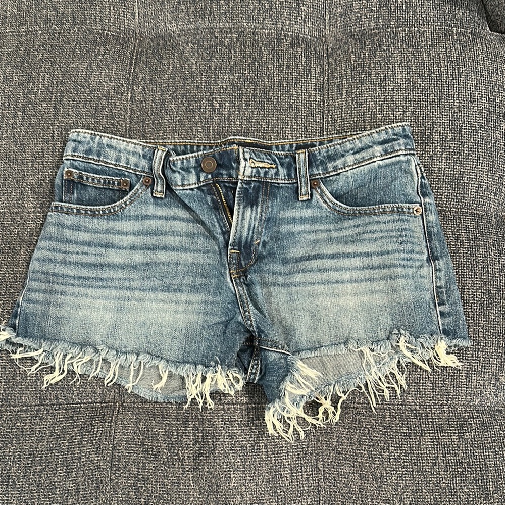 Lucky Brand Blue Jean Shorts with Frayed Hem